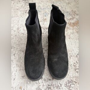 Eileen Fisher Black Suede Booties Size 7.5